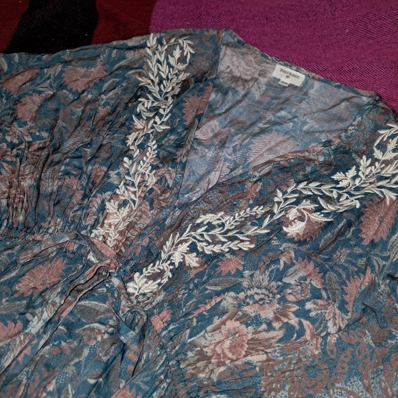 Cost Plus World Market Floral Patterned Garment - Picture 2 of 3